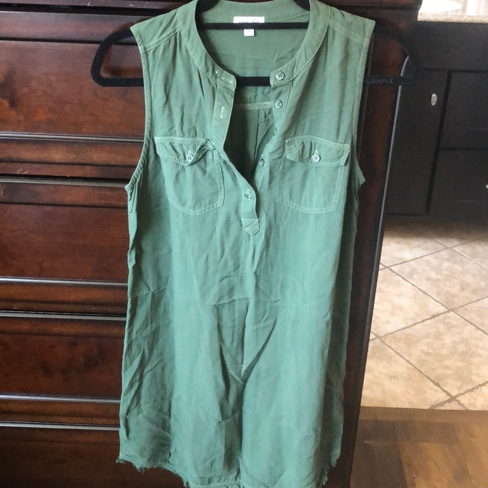 Splendid sleeveless button down dress